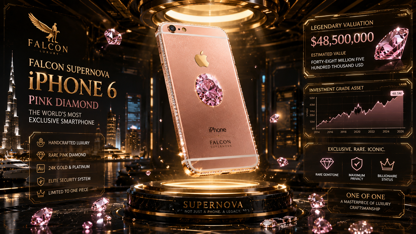Falcon Supernova iPhone 6 Pink Diamond