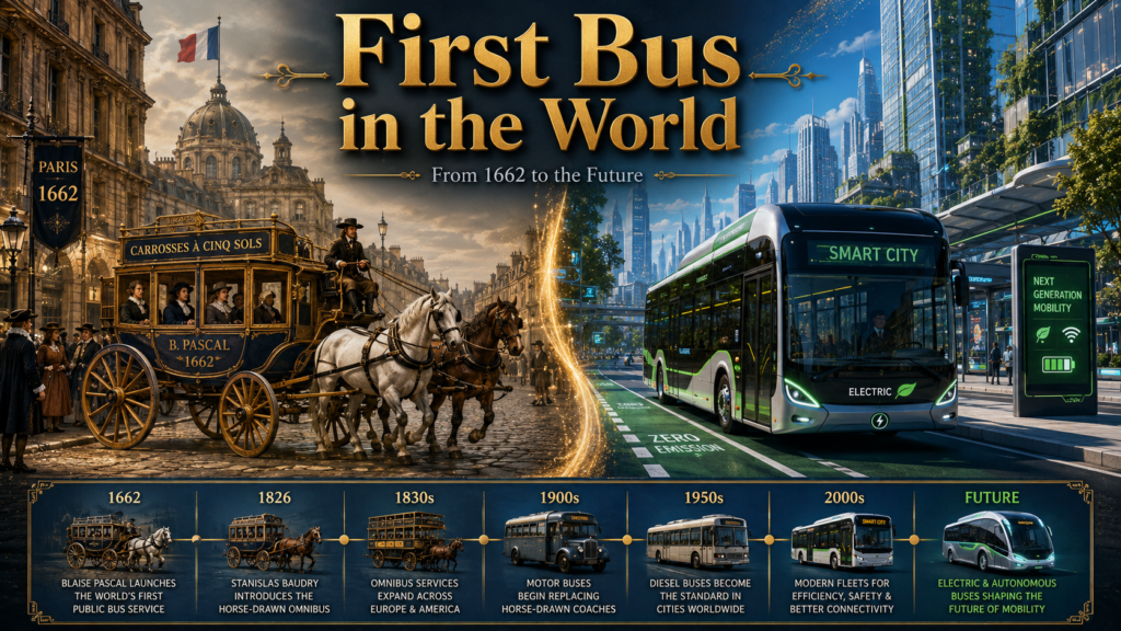 First Bus in the World: The Innovation That Moved Cities First Bus in the World