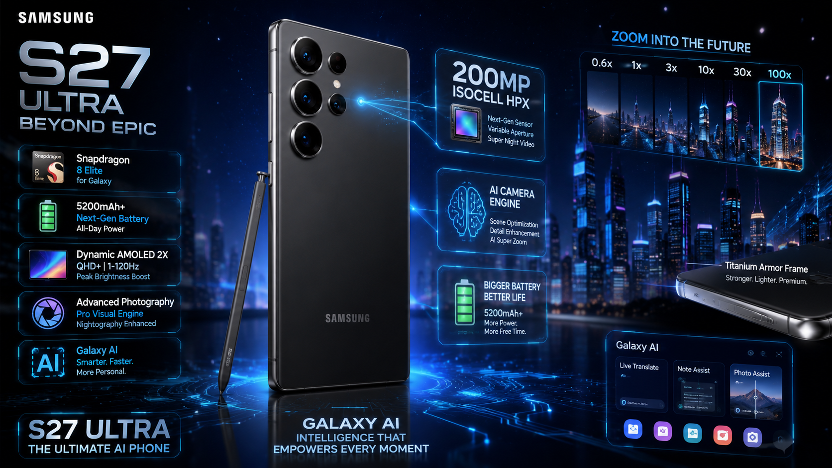 Samsung S27 Ultra Leaks Reveal Massive Camera Upgrades Ahead